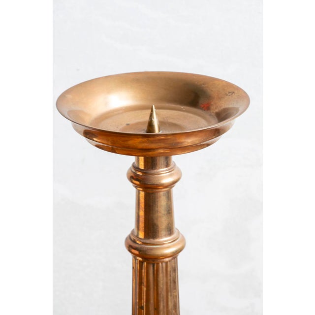 Large Bronze Candleholder, 1950s, in Very Good conditions. Designed 1950 to 1959
