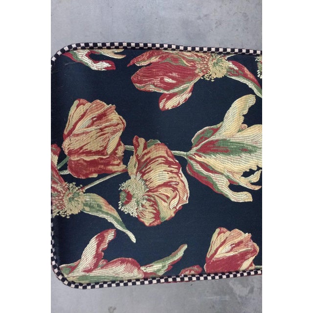 1980s Vintage Mackenzie Childs Floral Bench Chairish