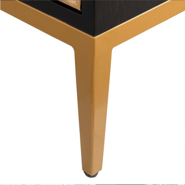 Metal Pasargad Home Solani 4-Door Sideboard With Gold Metal Legs & 6 Shelves For Sale - Image 7 of 10