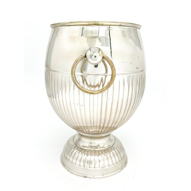 Christofle Antique French Silver-Plate Champagne Bucket / Wine Cooler, C. 1900 – Neoclassical / French Traditional For Sale - Image 4 of 12