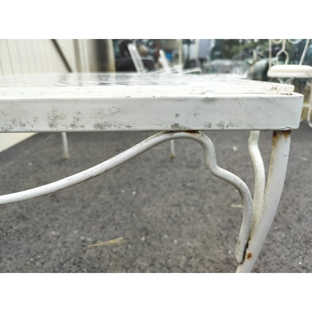 Mid 20th Century Floral Patio Garden Table For Sale - Image 9 of 10