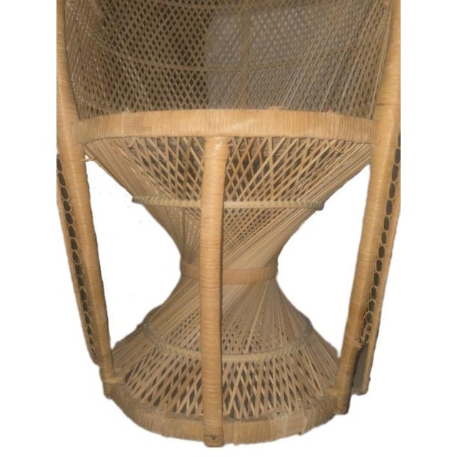1970s Vintage Bohemian Woven Rattan Peacock Chair For Sale In Minneapolis - Image 6 of 15