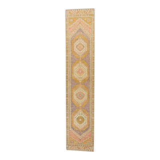 Modern Turkish Oushak Rug 2'9" x 13'11" For Sale