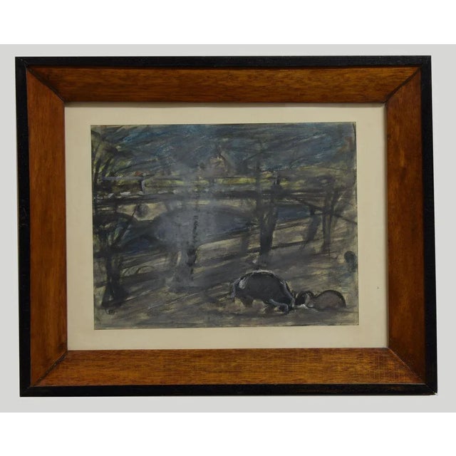 The evening is a mixed colored drawing realized by Nazareno Gattamelata in the second half of XX century. The artwork is...