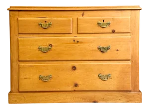 Antique Pine Dovetail Chest of Drawers, 1890s