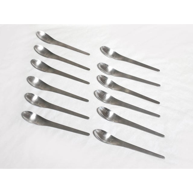 1960s 1960's Arne Jacobsen by Michelsen Space Age Modernist Stainless Steel Flatware - Set of 65 For Sale - Image 5 of 11