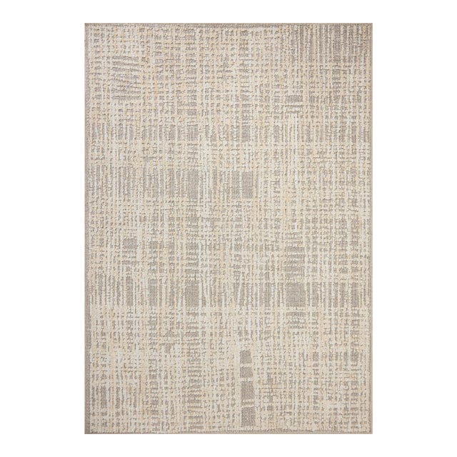 Amber Lewis x Loloi Bexley Rug in Natural / Dove 5'-0" x 7'-6" Area Rug For Sale