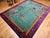 Vintage Art Deco Chinese Rug, Hand-Knotted Wool, Floral Motif, Turquoise & Purple, 9x12 For Sale - Image 11 of 18
