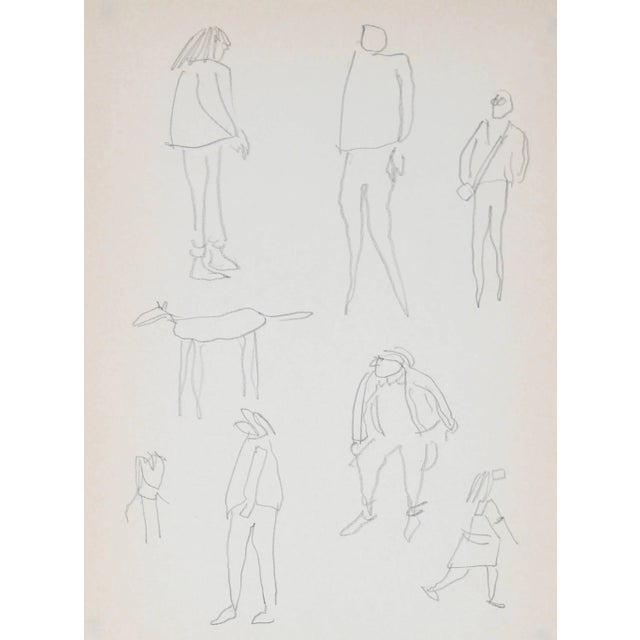 Rip Matteson Figure Studies at the Park Graphite Drawing, 1989 For Sale