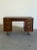 W48 D22.25 H30 KW20.5 KC23 Freshly refinished, this vintage Broyhill executive desk showcases clean mid-century lines,...
