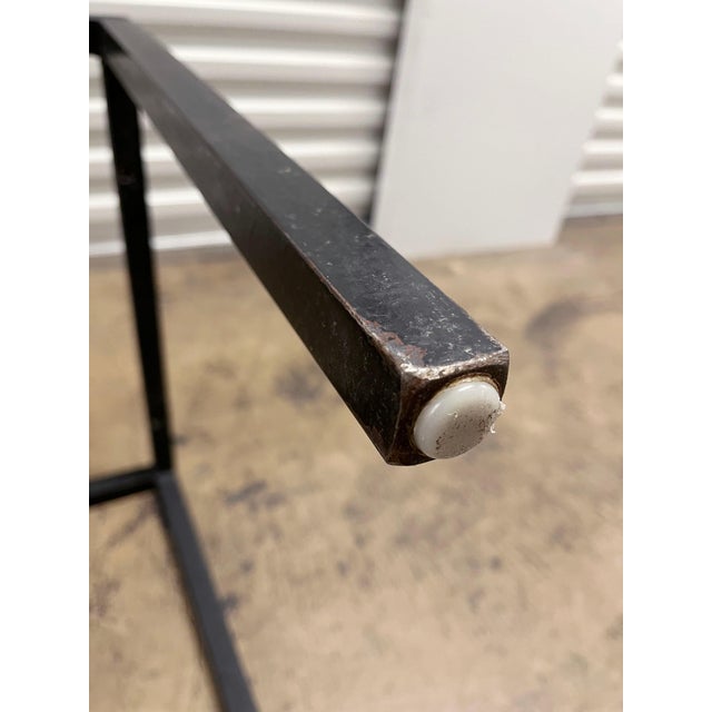 Metal Vintage Custom Architectural SOLID Metal Bar Coffee Table / Low Console For Sale - Image 7 of 9