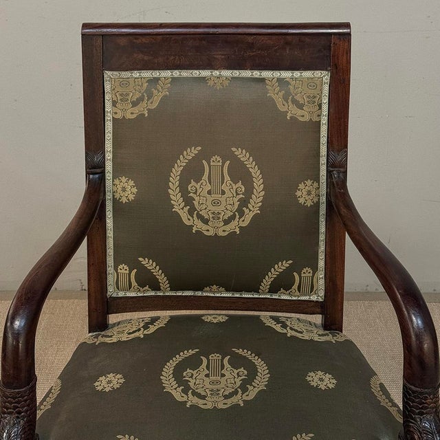 Early 19th Century 19th Century French Empire Period Mahogany Armchair For Sale - Image 5 of 18