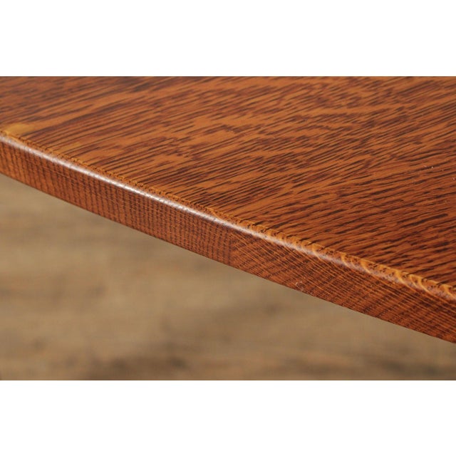 Custom Quality Modern Guitar Pick Oak Counter Height Dining Table For Sale In Philadelphia - Image 6 of 18
