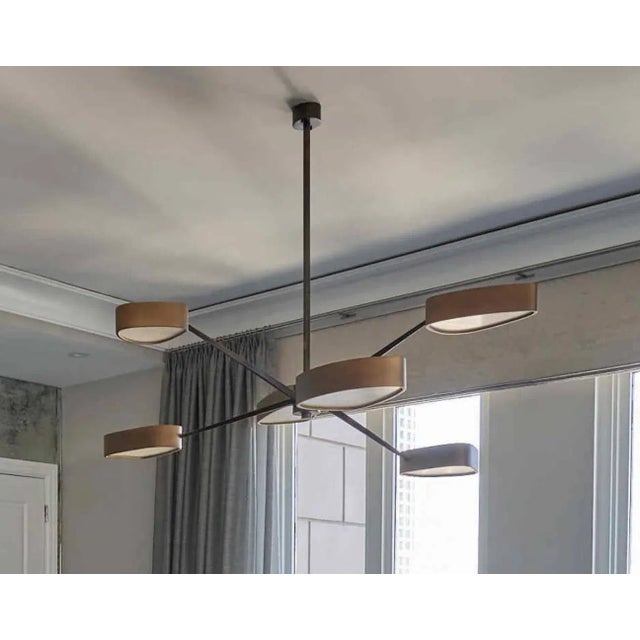 Chandelier Custom made Cabochon Chandelier. Designed by Michael Richman Interiors Center post with (6) branches and...