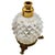 1950s 1950 Hollywood Regency Matson Gold Gilt Floral & Glass Perfume Atomizer & Bottle For Sale - Image 5 of 11