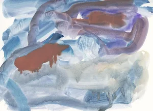 Contemporary Abstract Print on Watercolor Paper by Molly Frances