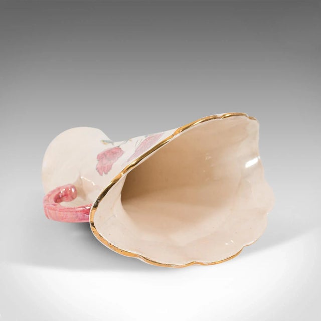 English Mid-20th Century Ceramic Floral Motif Pouring Jug For Sale - Image 3 of 13