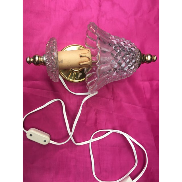 Crystal Wall Light, 1970s For Sale - Image 4 of 9