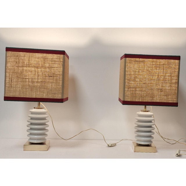 Verbano Insulator Table Lamps, Italy, 1960s, Set of 2 For Sale - Image 4 of 13