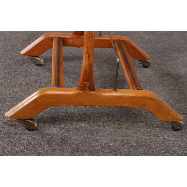 Sculptural Italian Modernist Beech and Brass Valet by Fratelli Reguitti For Sale - Image 17 of 18