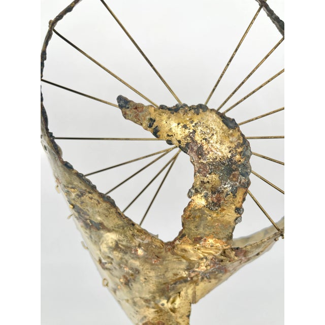 1970s Brutalist Metal Phoenix Bird Sculpture on Natural Stone For Sale In Chicago - Image 6 of 12