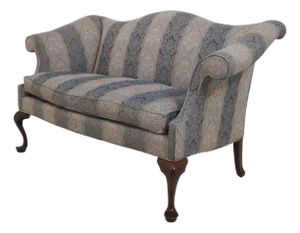 Southwood Queen Anne Mahogany Camelback Loveseat