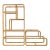 Vintage MCM Wrapped Rattan Shelving Unit, 2 Pieces For Sale