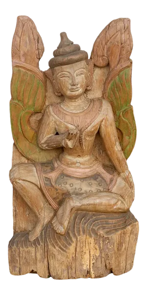Antique Mythical Thai Wooden Statue
