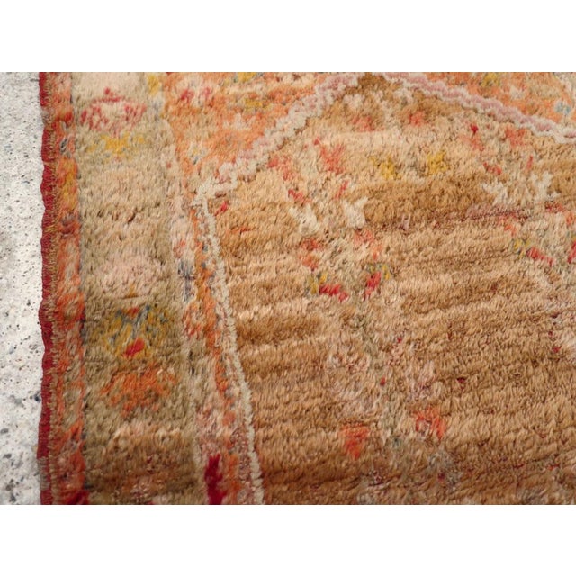 Tribal Galerie Shabab Collection Early 20th Century Turkish Angora Oushak Throw Rug For Sale - Image 3 of 8