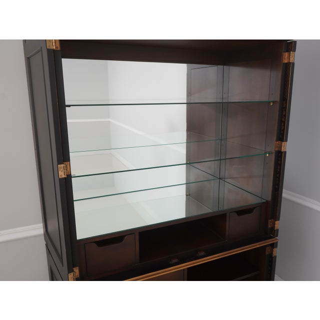 Glass Ej Victor Chinoiserie Eglomise Mirror Door Bar Cabinet For Sale - Image 7 of 18