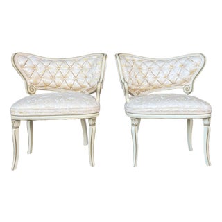 Pair of Louis XV Style French Accent Chairs For Sale