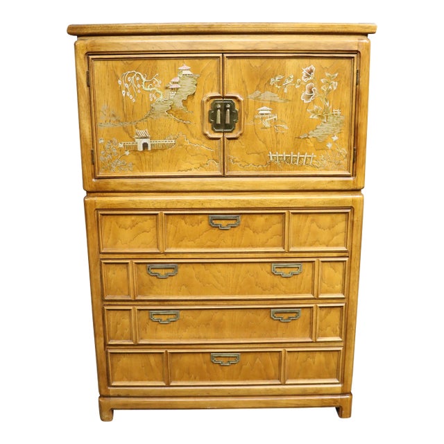 Drexel Attribute Chinoiserie Style Gentleman's Chest For Sale