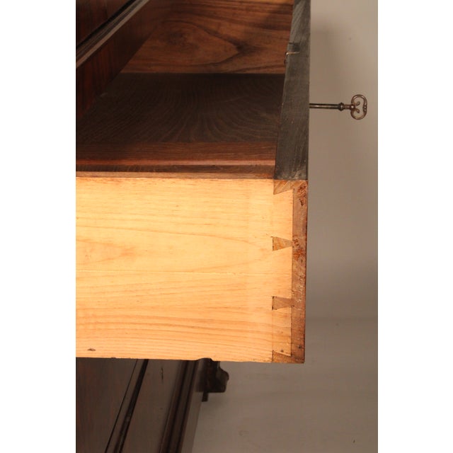 Antique Louis Philippe Style Burl Walnut Chest of Drawers With Marble Top For Sale - Image 11 of 11