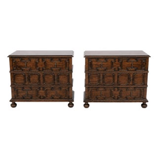Bernhardt Vestige 3-Drawer Nightstands- Pair For Sale