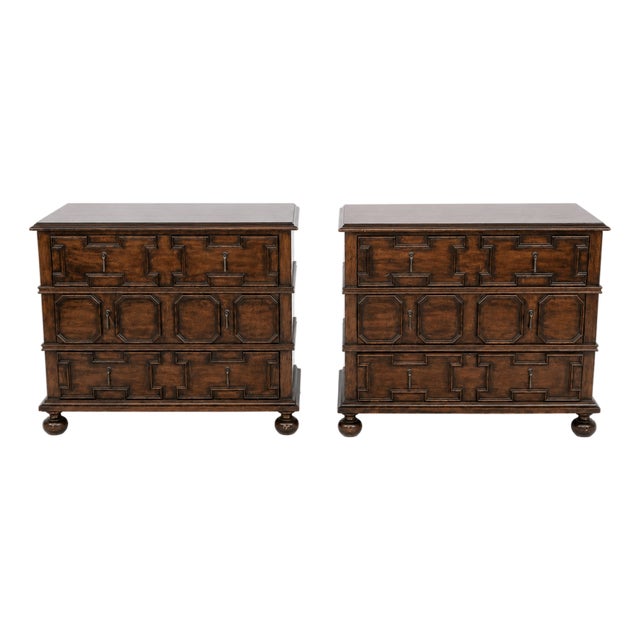 Bernhardt Vestige 3-Drawer Nightstands- Pair For Sale