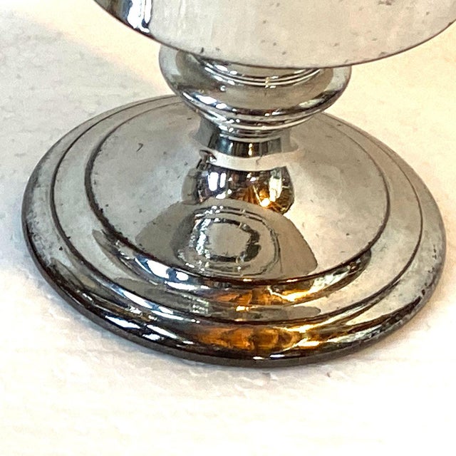 Two 19th Century English Staffordshire Georgian Silver Luster Pottery Goblets For Sale - Image 9 of 10