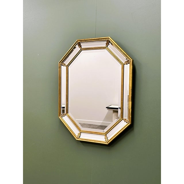 Vintage Neoclassical Octagonal Mirror by Deknudt, Belgium, 1980s For Sale - Image 9 of 9
