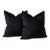 Navy Tonal Cut Velvet Paisley Damask Pillows – Luxury Designer Style For Sale