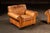 Wood Late 20th Century Pair of Rolled Arm Leather Club-Style Armchairs in Camel For Sale - Image 7 of 12