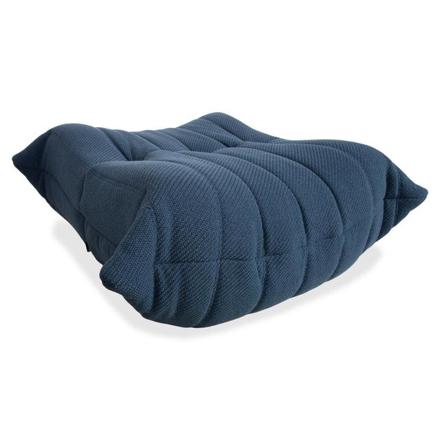 Togo Ottoman in Petrol Blue Fabric by Michel Ducaroy for Ligne Roset For Sale - Image 10 of 10