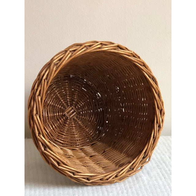 Mid 20th Century Mid-20th Century Wicker Planter Basket For Sale - Image 5 of 11