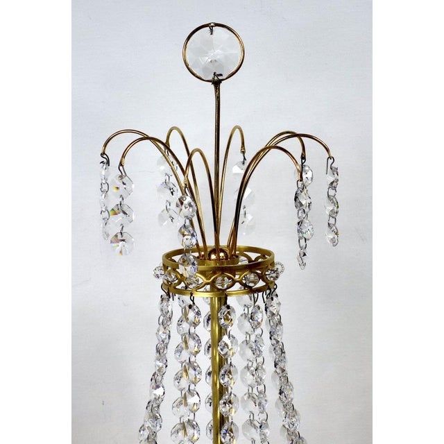 Brass and Lead Crystal Table Lamp from Palwa, 1960s For Sale - Image 3 of 18