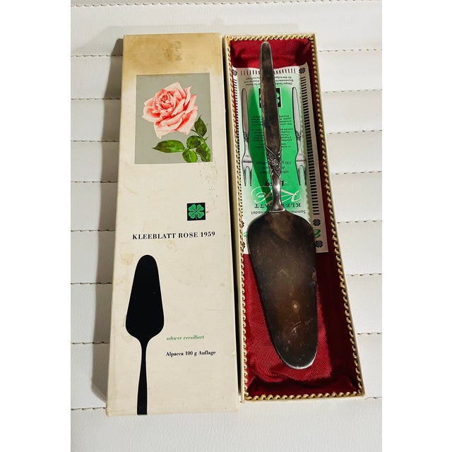 Metal Vintage 1959 Kleeblatt Rose Flatware Set- 15 Pieces For Sale - Image 7 of 12