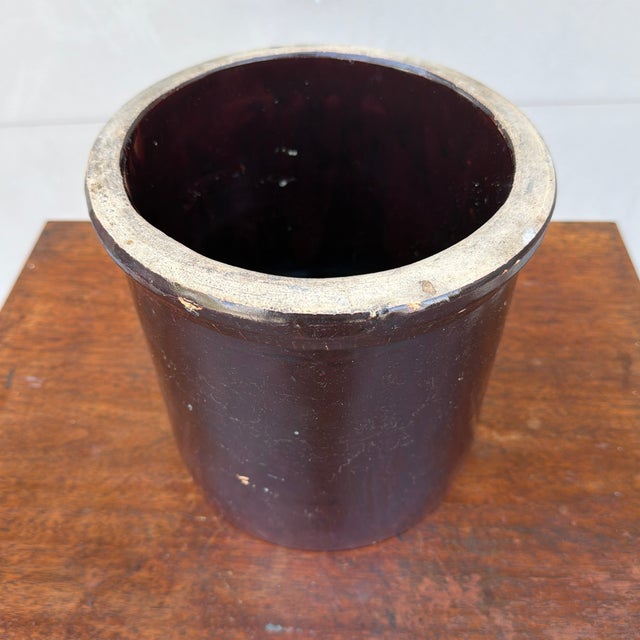Early 20th Century A Antique Albany Glazed Crock, Circa 1900 For Sale - Image 5 of 11