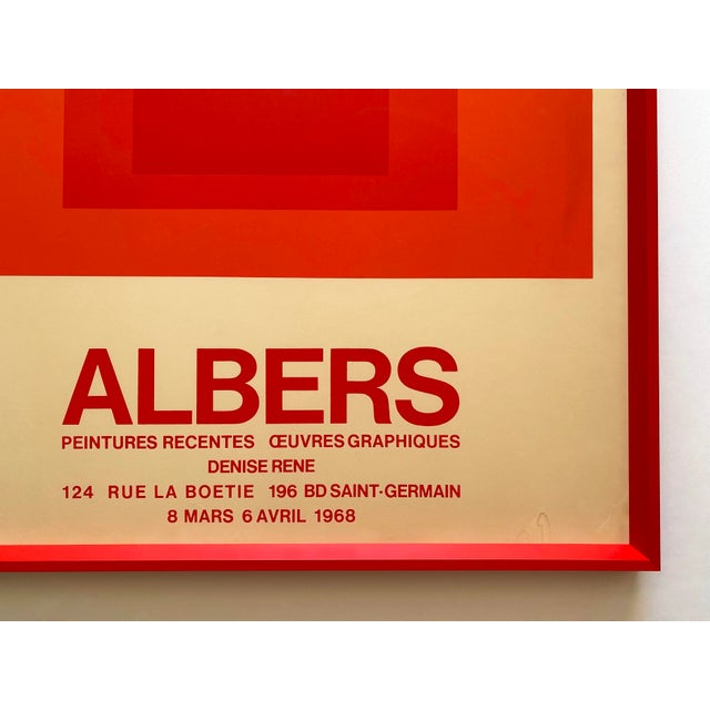 Josef Albers Vintage 1968 Mid Century Modernist Silkscreen