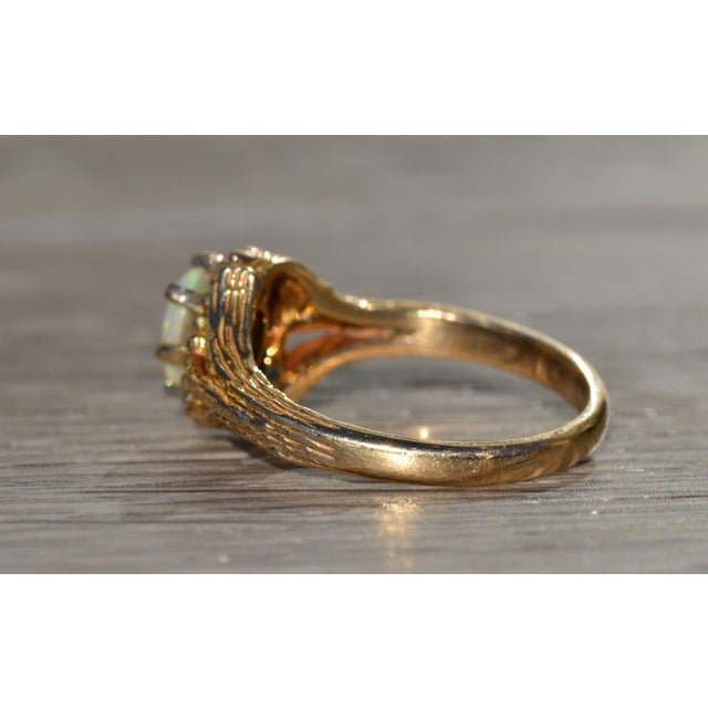 Mid 20th Century The Casnovia: Ladies Vintage 14K Gold Cocktail Ring set with Opal For Sale - Image 5 of 10