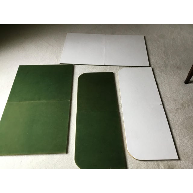 Vintage Brandt Mahogany Drop-Leaf Dining Table & Four Chairs With 21" Leaf and Custom Table Pads For Sale - Image 16 of 18