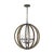 2020s Sean Lavin by Visual Comfort Studio Allier Medium Pendant, Weathered Oak Wood/Antique Forged Iron For Sale - Image 5 of 5