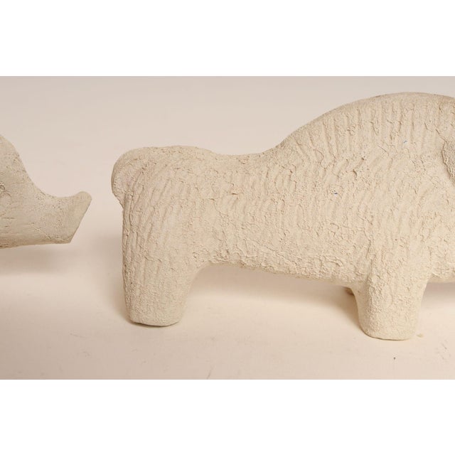 Set of Three Vintage Italian Unglazed Ceramic Boars by Aldo Londi for Bitossi For Sale - Image 11 of 11