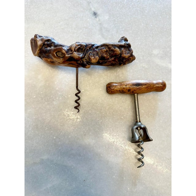French Vine Wood Corkscrew, Pair For Sale - Image 4 of 4